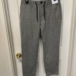 Topman - Gray Pinstripe Pants